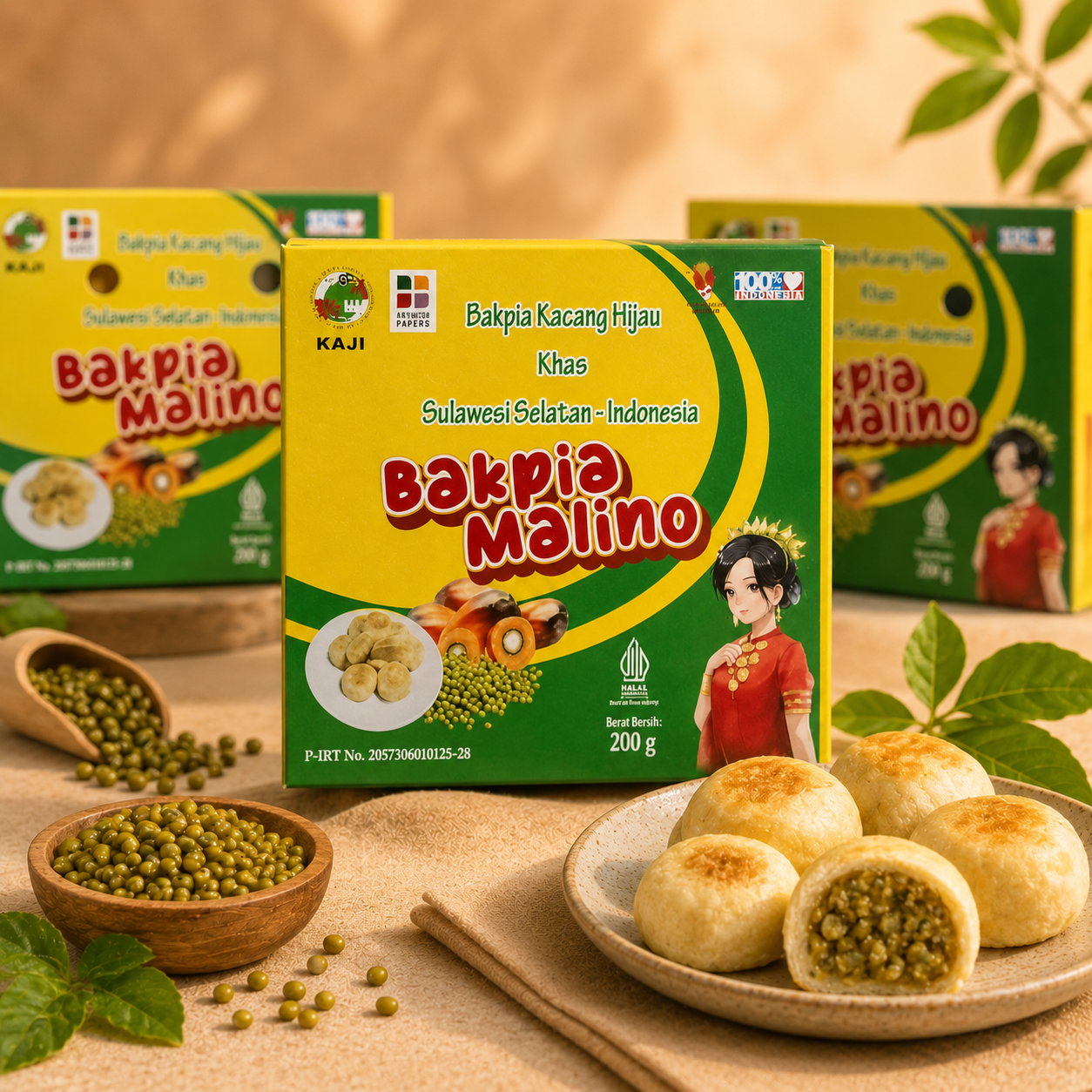 Bakpia Malino rasa kacang hijau klasik khas Malino